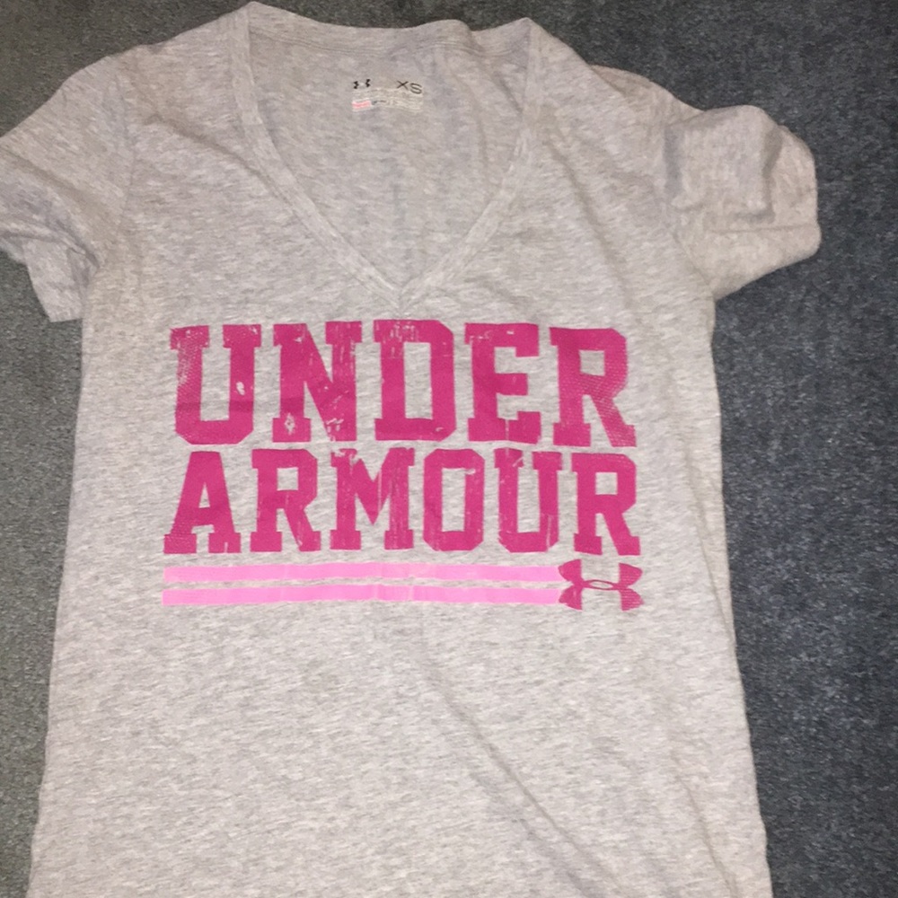 Gray Under Armour V Neck